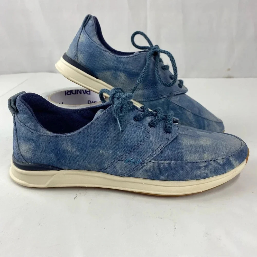 Reef Womens 6 Tie-Dye Blue Lace Up Sneakers